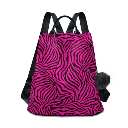 Sac à dos tendance zébré rose et noir d'une élégance graphique moderne