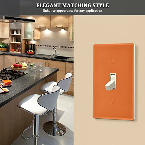 Plaque décorative interrupteur orange 1 gang pour une ambiance chaleureuse