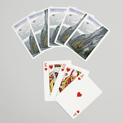 Baraja de cartas Poker Lantern Press Misty Fjords Alaska miniatura 7