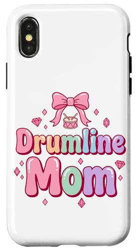 Drumline Mom �s���N ���{�� �L���[�g �}�[�`���O �o���h �h���}�[ �X�}�z�P�[�X iPhone X/XS �p