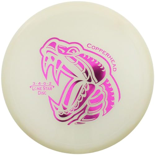 Discraft Lone Star Artist Series Glow Alpha Copperhead Putter Golf Disc, 177-180g