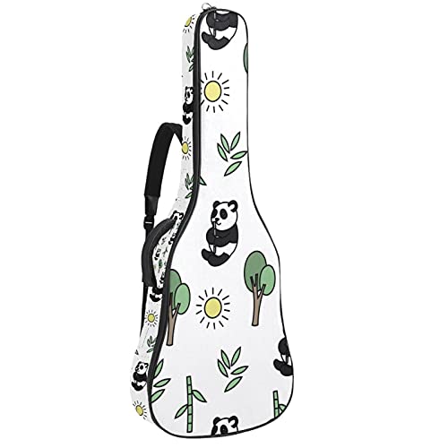 Sac à dos rembourré pour guitare acoustique 106 cm antichoc motif panda