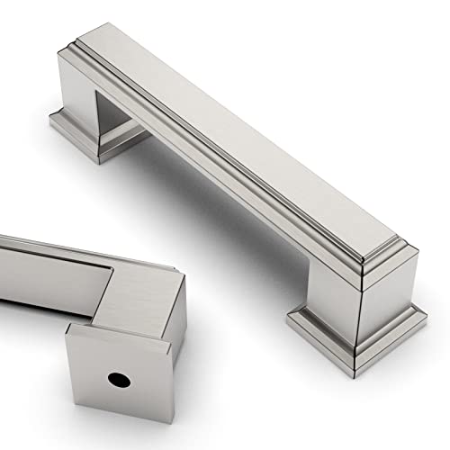 Asidrama 10 Pack 3 inch Brushed Satin Nickel Kitchen Cabinet Handles