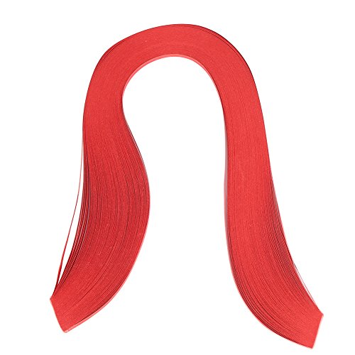 Walfront 600 Stripes Diy Quilling Paper 3Mm Paper Quilling Strips Set Width Pure Color Origami Paper Hand Craft Decoration(Red) #TOP29
