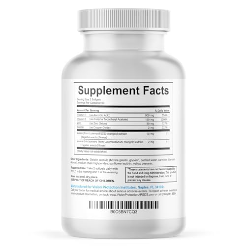 image for Vision Protection AREDS 2 Eye Vitamin & Mineral Supplement for Ocular 