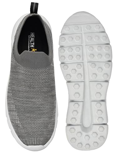 Image of HEALTH FIT Extra Soft Sports Shoes with Memory Foam Comfortable & Lightweight Breathable Without Lace for Walking Jogging Gym Shoes Cushion Casual Regular Wear Shoes for Men's Gent's HF727NEW