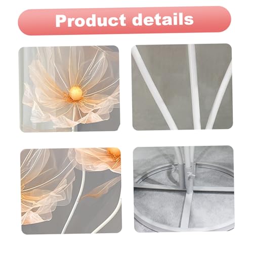 Fleurs géantes en gaze de 55 pouces avec 3 têtes et base pliable Style2