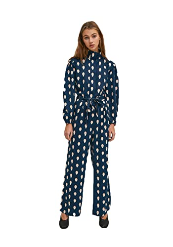 Combinaison à col roulé bleue à motif pour rompre la monotonie des tenues d'hiver