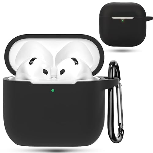 For airpods 4 �P�[�X [ESEENN] �Ή� airpods 4 �_�炩�����K�ȃV���R���f�ށi�J���r�i�t�� �j�����̖h�~ �����h�~ �L�Y�h�~ �ϏՌ� �����[�d�\ �h�� �h�o �i�u���b�N�j