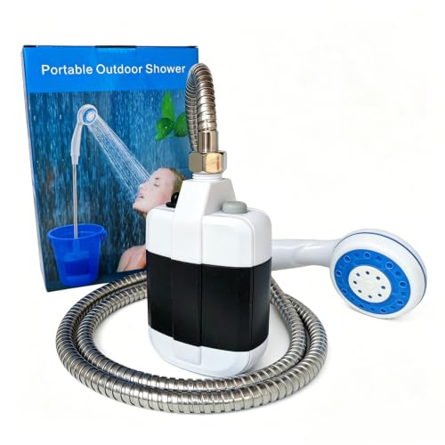 Bomba de Ducha Portátil Recargable para Camping con Batería 2000mAh, Cabezal de Ducha Eléctrico, Bomba de Agua para Cubeta, Ideal para Camping, Senderismo y Limpieza miniatura 1