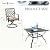 Sophia & William Patio Dining Set 5 Pieces, 4 Outdoor Swivel Cushioned Chair and 37" Square Metal Table with Umbrella Hole, Outdoor Furniture Set for Garden Lawn