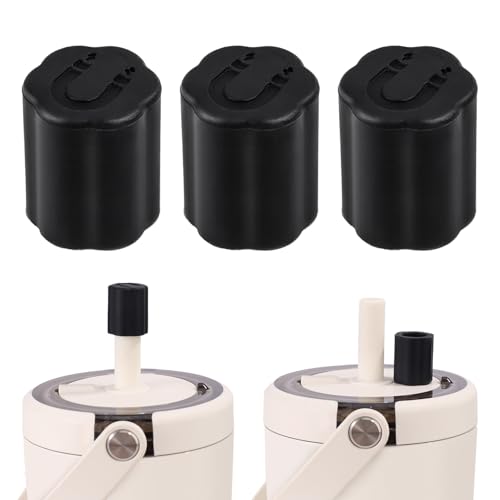 Lyreh 3pcs Magnetic Straw Caps for BrüMate All Era and Resa Tumblers, Silicone Magnetic Cover Cup Straw Top Topper Practical Cup Accessories Parts for Travelling Hiking Climbing Picnicking (Black)