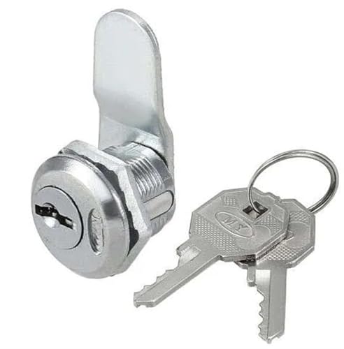 LYEUXHJPX Cerradura de Leva Compensada con Acabado Cromado, aleación de Zinc, Cilindro de 5/8 Pulgadas, con Llave Diferente, 1 Uds.