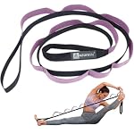 Half-Elastic Stretch Straps with 11 Loops, Stretching Strap for Physical Therapy, Multi-Loop Yoga Strap Fitness Exercise Strap for Yoga, Pilates, Dance, Flexibility&Exercise