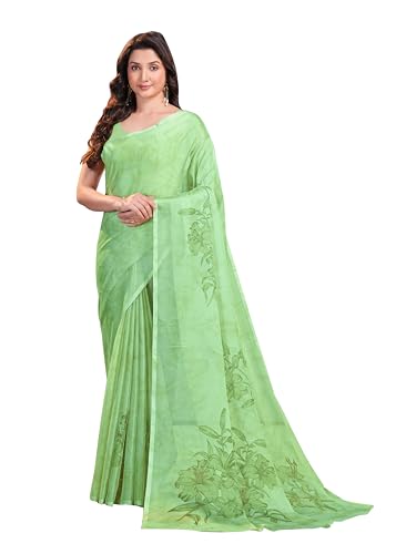 Image of Garden Vareli Floral Print Chiffon Saree