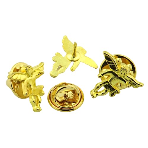 Image of Needzo Guardian Angel Lapel Pin, Loss of Loved One Accessory, 0.625 inch (Pack of 3)