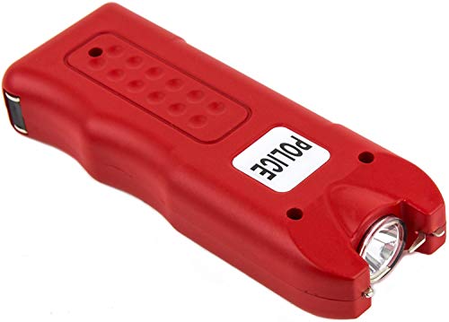 POLICE 628 Stun Gun with LED Flashlight, Red