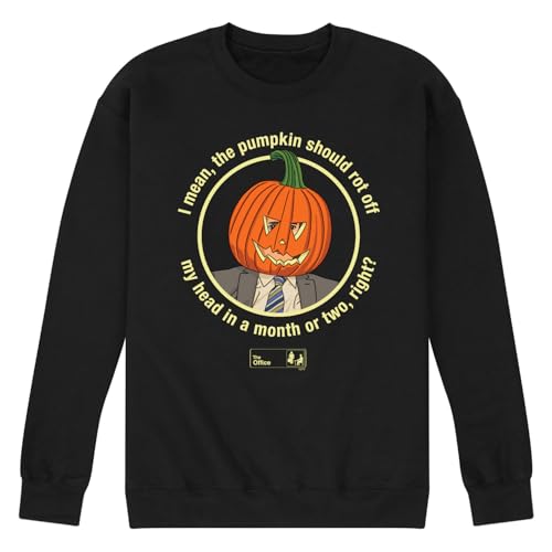 The Office - Dwight Pumpkin Head - Men's Crew Neck Fleece Pullover