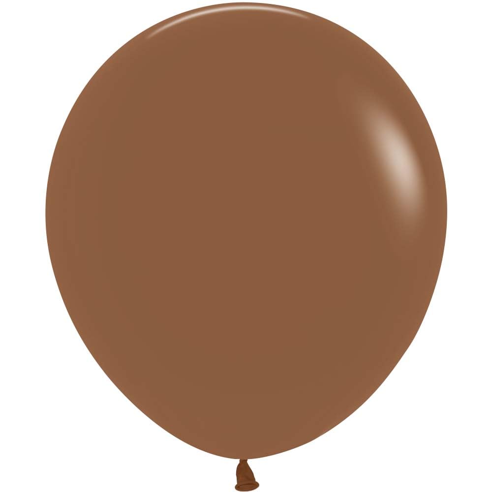 18 inch Sempertex Deluxe Coffee Brown Mocha Latex Balloons (25 Pack) - Party Supplies Decorations Large Boho Light Brown Balloons For Birthdays,