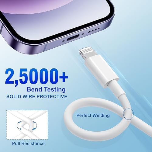 Image of KALIAT 20W USB-C To Lightning Charger For iPhone A- Mfi Certified Fast Charging Adapter With Cable|Apple Type-C Power Plug For iPhone 14 /13 /12 /11 Pro Max,iPad,Airpods,XR,8 Plus A- Wall Charger,White