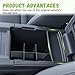 HGWEI Center Console Organizer Compatible with 2024 2025 Honda Prologue EV Interior Accessories, Armrest Storage Box Insert Tray with 6 Compartment Dividers, Black