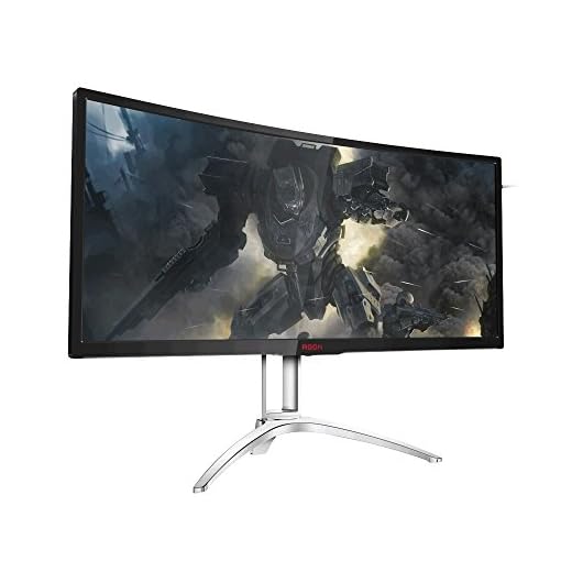 AOC AG352UCG Monitor Gaming da 35" Curvo, WQHD, 3440x1440, 100Hz, 4 msec, HDMI, DP, 2 Porte USB, G-Sync, Nero