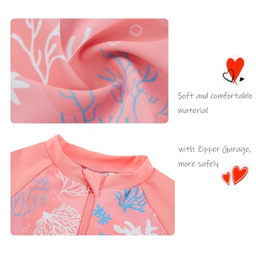 Image of UMELOK Baby Girl Swimsuit Infant UPF 50+ Bathing Suit Size Months