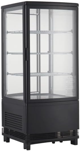 CAC China RFCS-39BK Black Refrigerated Display Case 17" x 17"x 39" H - 1 set
