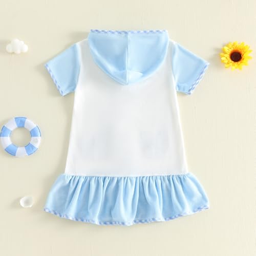 Image of Nituyy Toddler Girls Boys Swim Cover Up Terry Cloth Swimsuit Coverup Wraps Zipper Bathing Suit Pool Beach Poncho Cover-Ups