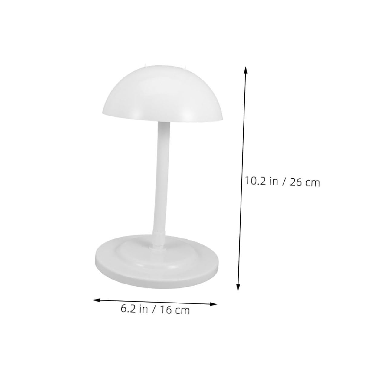 Gatuida 1Pair Adjustable Height Wig Display Stand Portable Hat Holder for Shop Durable Construction Stable Support for Various Wig Styles and Lengths