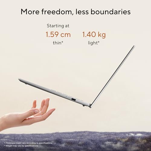 Image of ASUS Vivobook S14,Smartchoice,AMD Ryzen AI 5 330,16GB RAM,512GB SSD,OLED,14 inch,Win11,Office24,M365 Basic (1Yr)*, Silver,1.4Kg,M3407KA-SF2501WS,50 Tops,Metallic Design Laptop,Next-Gen AI Laptop,Copilot+