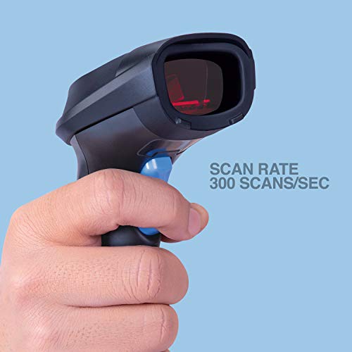 Image of FINGERS QuickScan-W5 Wired Barcode Scanner (Quick Scan Technology, 300 scans /sec, USB Plug & Play, LED & Beeper Indicators for Retail & POS) - Rich Black