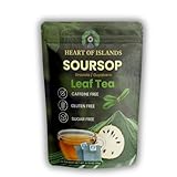 Heart of Islands KOSHER & HALAL Certified Soursop Tea Bags (1g Each) | 20 Tea Bags | Premium Guyabano (Graviola) Leaves from the Philippines | Organic Herbal Tea | Caffeine Free | Zero Calories