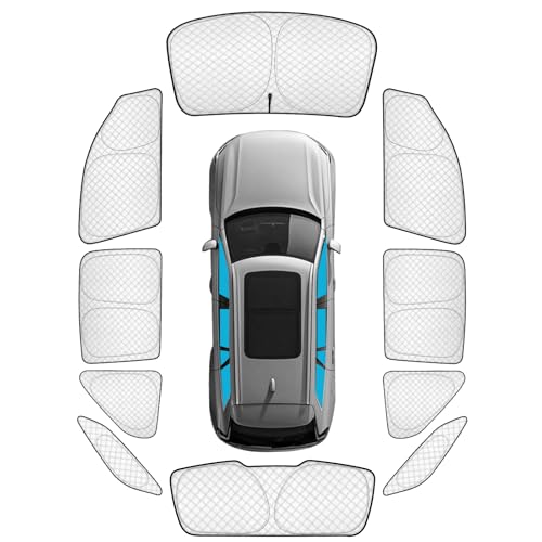 Image of KMF 10pcs Thicken Sun Shades for Mercedes Benz GLE 2020-2024 Accessories,Full Car Window Covers Sunshade for Windshield Side Rear, UV Block and Blackout Privacy for Car Camping Outdoor