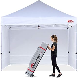 MASTERCANOPY Pop-up Canopy Tent Compact Instant Canopies with 4 Removable Side Walls