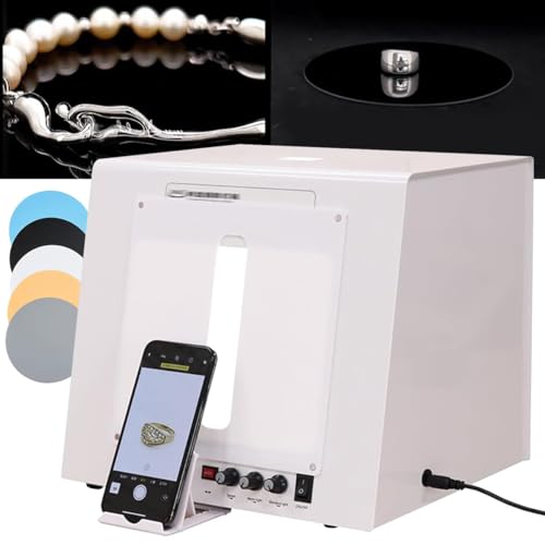 Caja de luz de estudio con fondo extraíble y nitidez para alta joyería