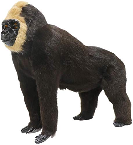 Gfdj Plush Chimpanzee Figurine Statue Artificial Gorilla Miniature Model #TOP6