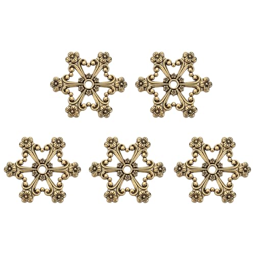 XBOKA 5Pcs Antique Thread Bobbins Metal Embroidery Thread Winders for Sewing Thread Embroidery Thread Winding Holder Plate