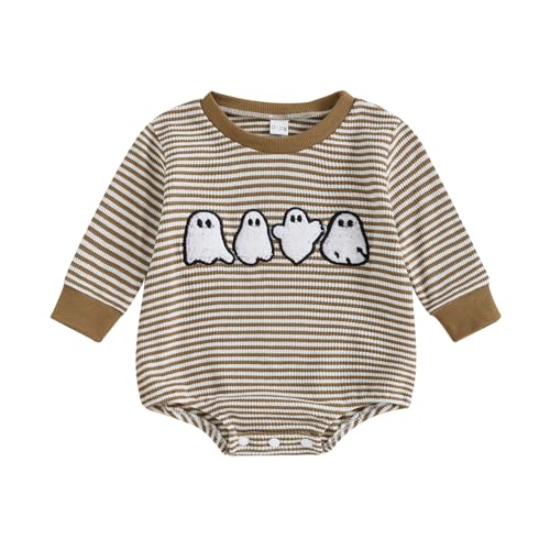 Image of Kavousa Baby Boy Clothes Baby Halloween Outfit Baby Sweatshirt Romper Fall Winter Cute Infant Clothing