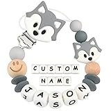 📍👶【Regalo de Baby Shower】Perfecto para calmar la dentición de los bebés.Permite que las encías activas se ejerciten y promuevan el desarrollo de dientes y encías fuertes y saludables.El clip para chupete es un gran regalo para la fiesta de bienvenida al bebé. Regalo perfecto para cumpleaños de bebés, Navidad.