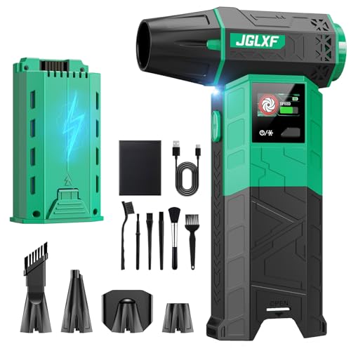 Electric Air Duster Upgraded, 130000RPM Gear Adjustable Compressed Air Duster, 4000mAh Removable Battery, Cordless Air Blower Electric Cleaner Kit for PC/Keyboard/Car, Replaces Compressed Air Cans