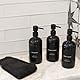 Stylischer Shampoo- und Conditioner-Spender, 3er-Set, 620 ml Moderne Duschseifenflaschen mit Pumpe, Etiketten, einfach zu befüllen, für EIN sofortiges Badezimmer-Dekor-Upgrade, Schwarz