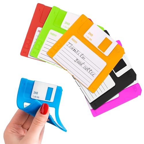 6-Pack Floppy Disk Coasters Funny Coasters for Drinks that Protect Surfaces from Hot Drinks Retro Floppy Disk Design with a 90s Nostalgia Vibe for Home & Office Desk Decor Gifts for Tech Fans