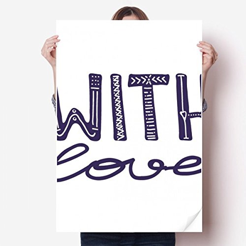 Poster autocollant avec Amour decal mural multicolore 80x55