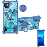Aroepurt PACE A1 Case Compatible for Social Mobile Rhino PACE A1 Phone Case Cover [Hard PC + Soft Silicone][Ring Support] [Colorful Reflect Light] IMDL-LS