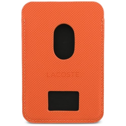 Cartera MagSafe Lacoste Petit Pique naranja tarjetero móvil 4