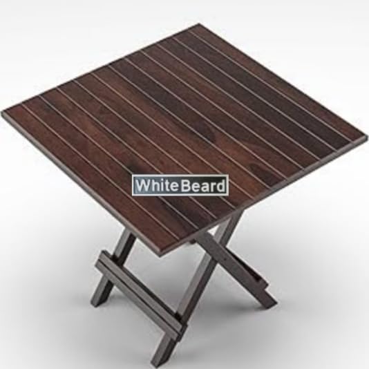 Image of WhiteBeard Solid Wood Standard Desing 4 Seater Foldable Dining Table Set with Coffee Colour Space Saving Folding Dinner Table for Home,Kitchen,Wood Dining Furniture,Luxury Morden Dining Room Set