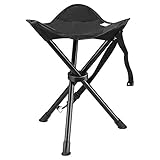 ENKEEO Portable Tripod Stool Folding Chair with Carrying Case for Outdoor Camping Walking Hunting Hiking Fishing Travel, 200 lbs. Capacity
