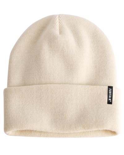FURTALK Damen Cuffed Beanie Herren Mütze Unisex weiche warme Strickmütze
