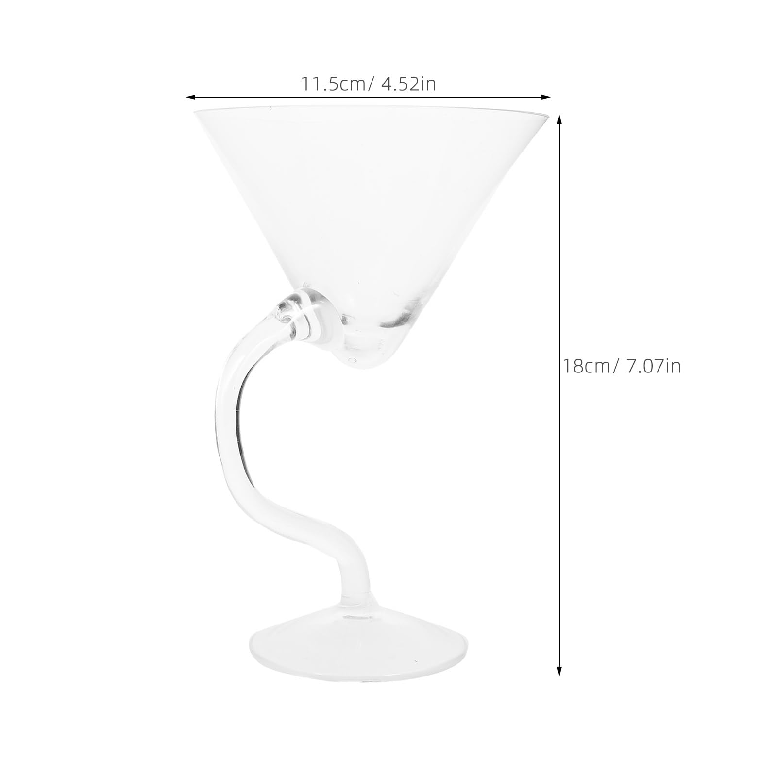 Cabilock Elegant European Style Glass Crystal Goblet - 7.08 Inch Transparent Cup, 200ml Vintage Cocktail Glass for Parties, Weddings, and Bars